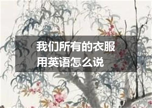 我们所有的衣服用英语怎么说
