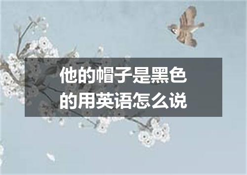 他的帽子是黑色的用英语怎么说