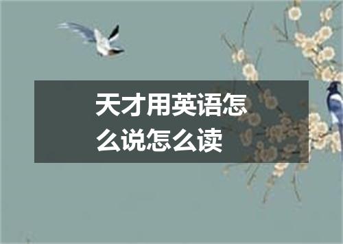 天才用英语怎么说怎么读