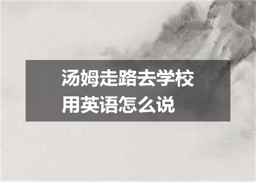 汤姆走路去学校用英语怎么说