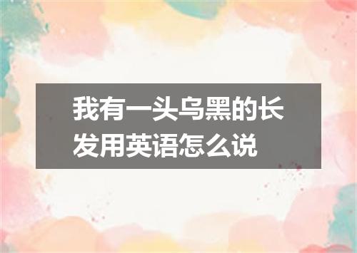 我有一头乌黑的长发用英语怎么说