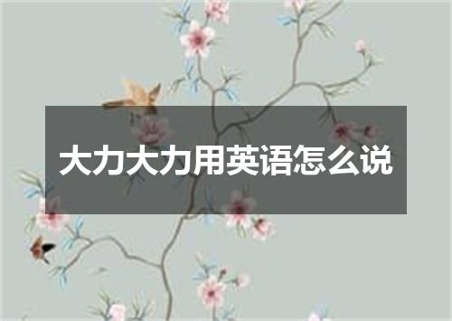 大力大力用英语怎么说