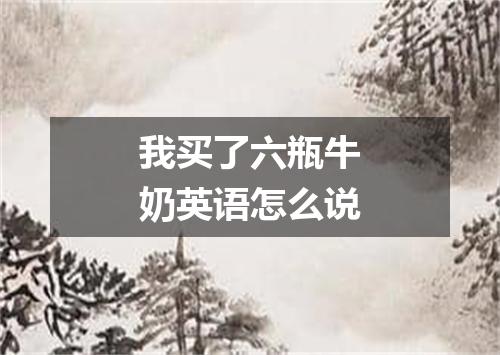 我买了六瓶牛奶英语怎么说