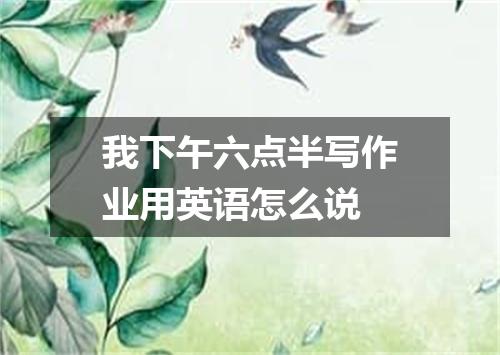 我下午六点半写作业用英语怎么说