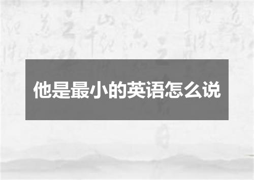 他是最小的英语怎么说