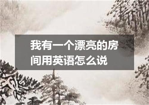 我有一个漂亮的房间用英语怎么说