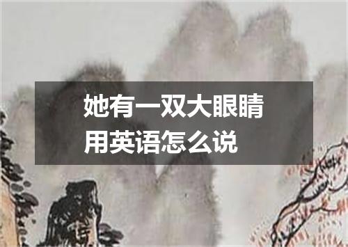她有一双大眼睛用英语怎么说