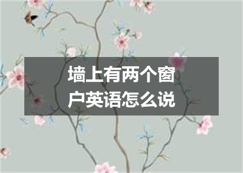 墙上有两个窗户英语怎么说