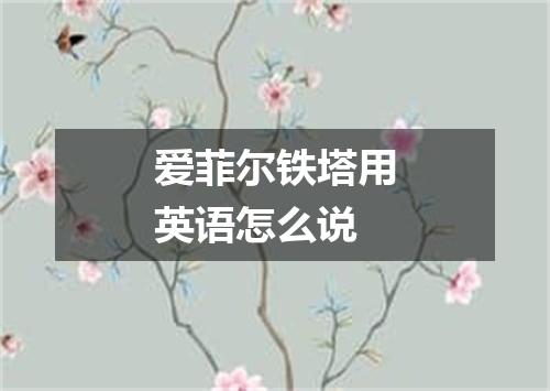 爱菲尔铁塔用英语怎么说