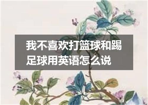 我不喜欢打篮球和踢足球用英语怎么说