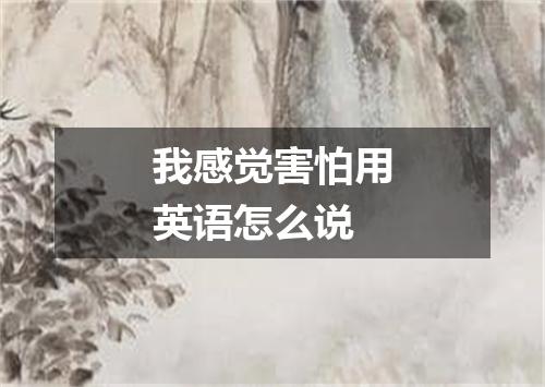 我感觉害怕用英语怎么说