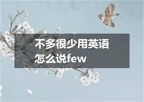 不多很少用英语怎么说few