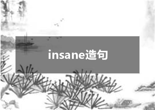 insane造句