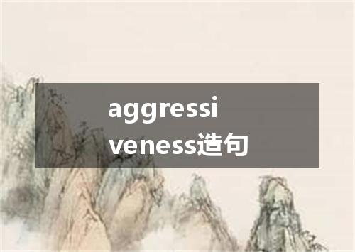 aggressiveness造句