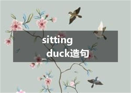 sitting_duck造句
