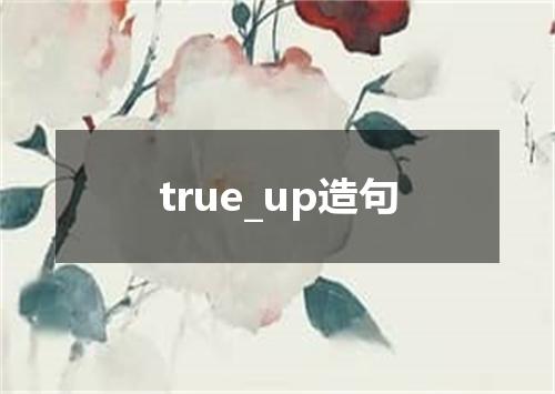 true_up造句