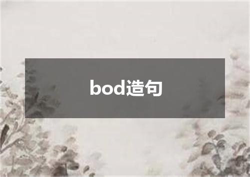 bod造句
