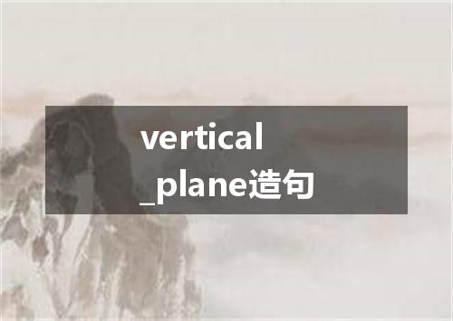 vertical_plane造句