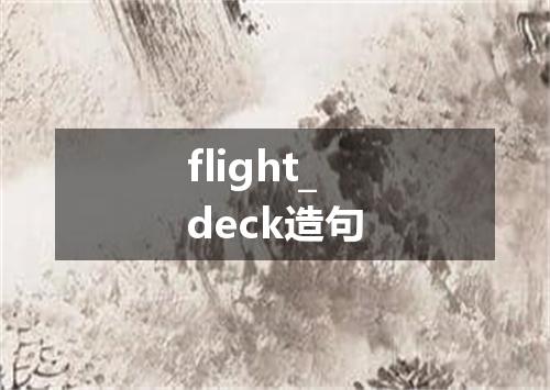 flight_deck造句