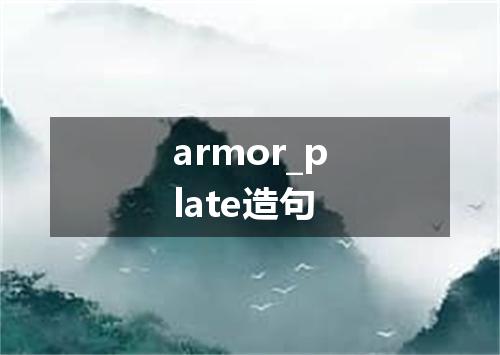 armor_plate造句