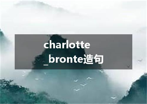 charlotte_bronte造句