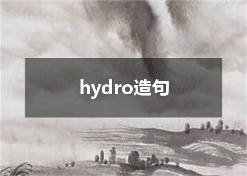 hydro造句