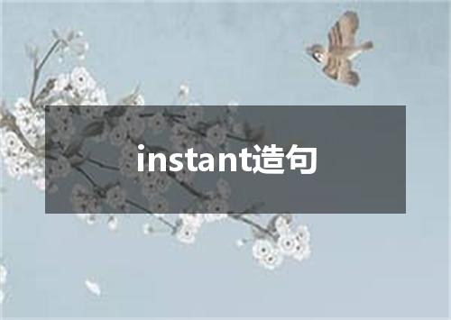 instant造句