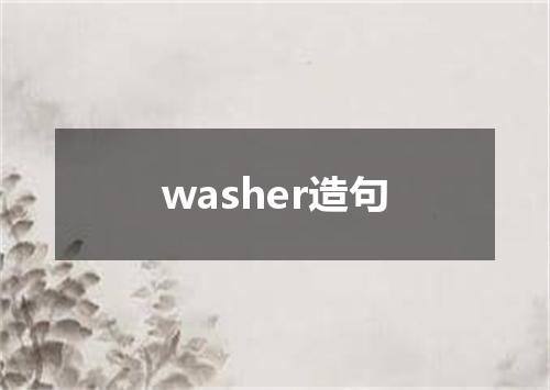 washer造句