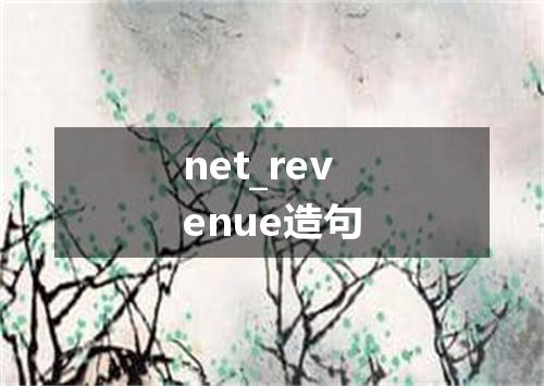 net_revenue造句