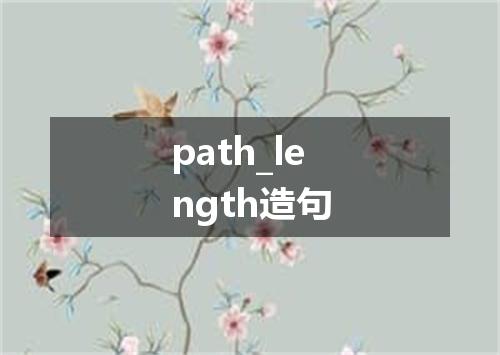 path_length造句