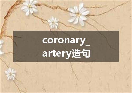 coronary_artery造句