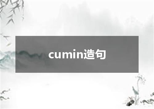 cumin造句