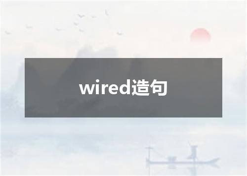 wired造句