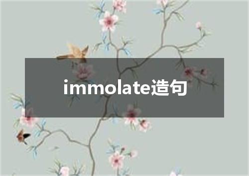 immolate造句