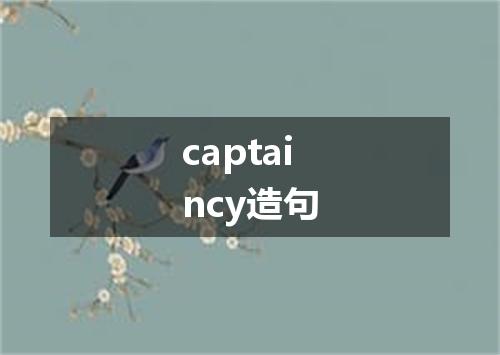 captaincy造句