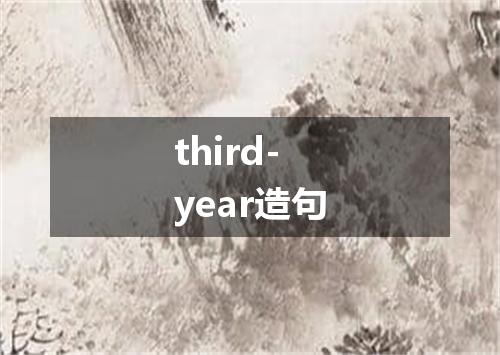 third-year造句