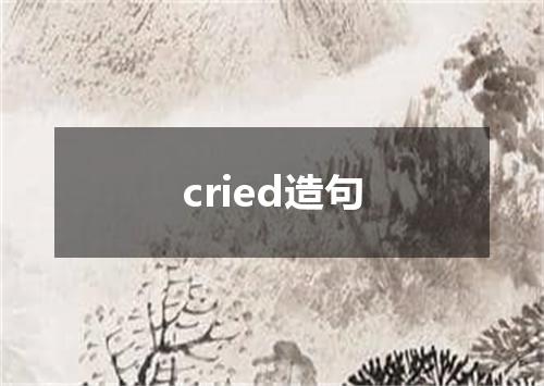 cried造句