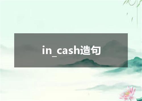 in_cash造句