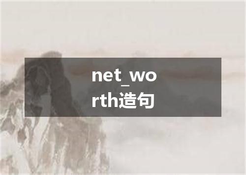 net_worth造句