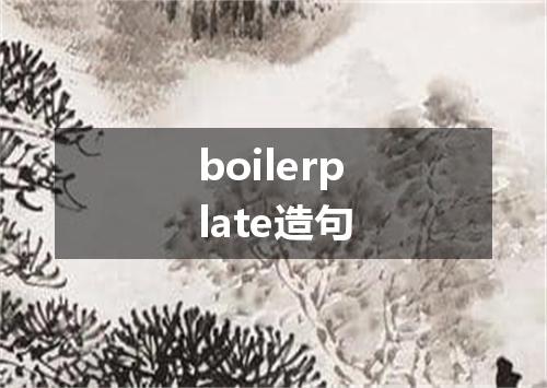 boilerplate造句