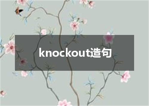 knockout造句