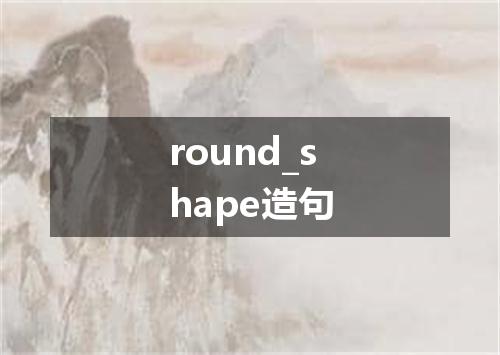 round_shape造句