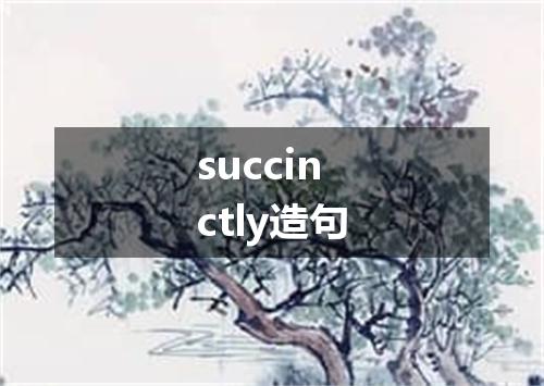 succinctly造句