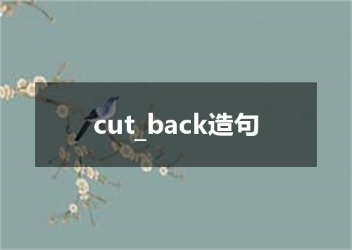 cut_back造句