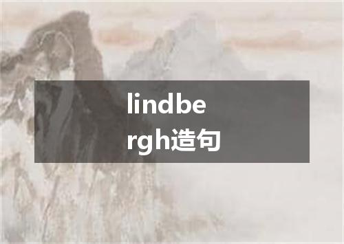 lindbergh造句