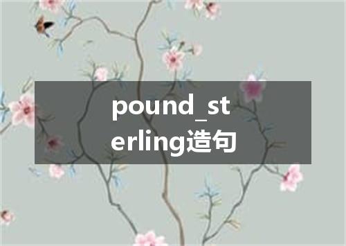 pound_sterling造句