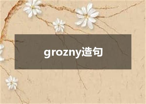 grozny造句