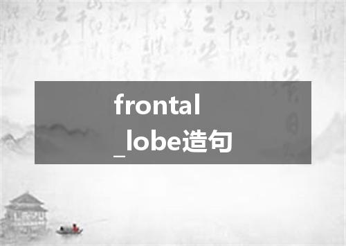 frontal_lobe造句