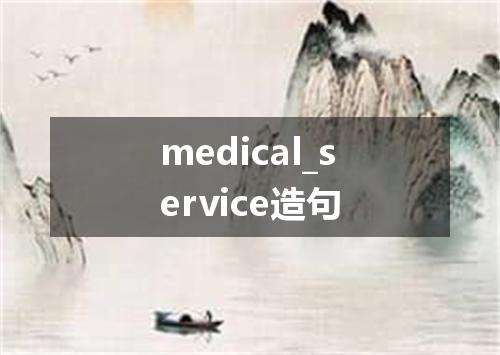 medical_service造句
