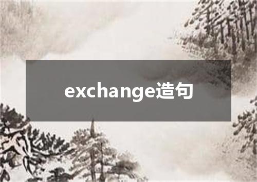 exchange造句